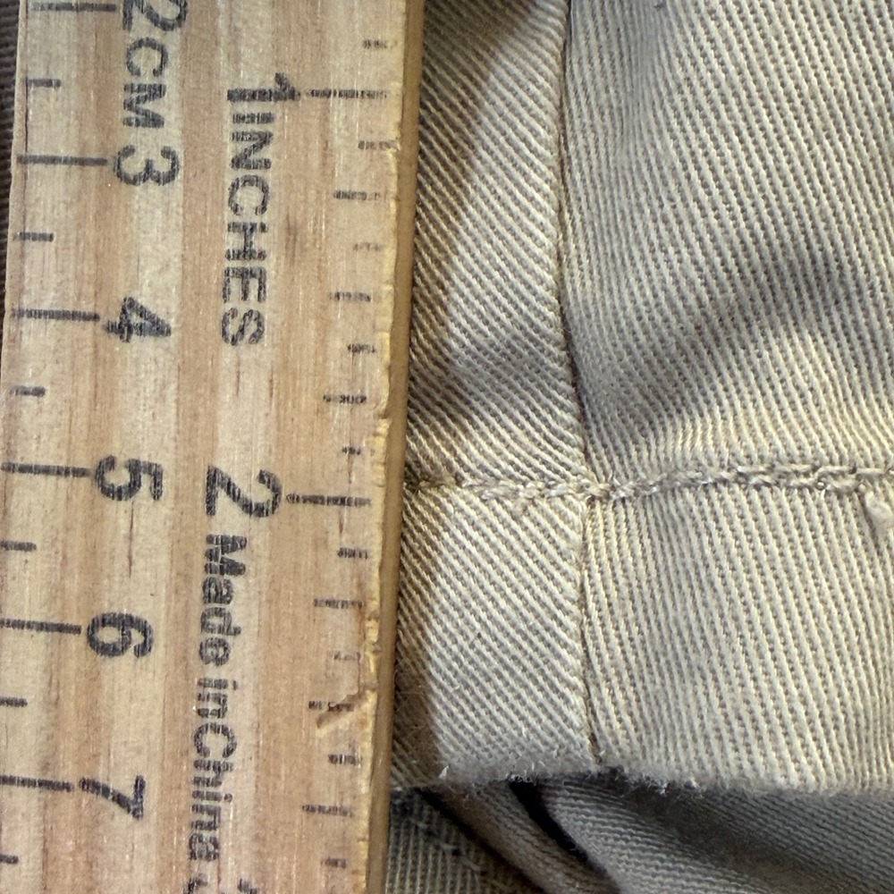 Volcom Y2K Micro Mini Chino Shorts Women Size 27 Khaki Skater Summer Minimalist - Picture 6 of 9